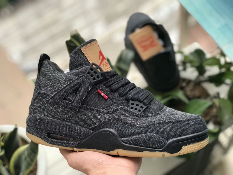 Authentic Air Jordan 4 X Levis NGR Black